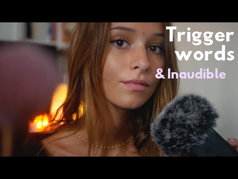 ASMR (first time in english) - Close-up, trigger words and inaudible (+ visual)
