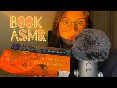ASMR Book rambles and triggers🧡 (tapping, page turning, close whispers)