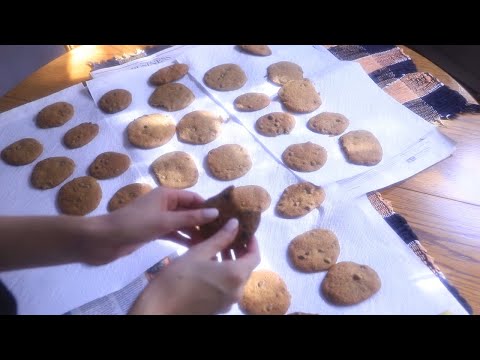 ASMR Baking Pumpkin Chocolate Chip Cookies 🎃