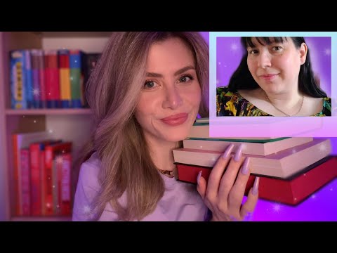 ASMR | Cosy Book Haul (book tapping) 📚  Collab with MinxLaura123 💫