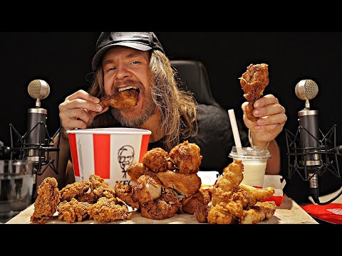 [ASMR] Eating KFC WICKED Variety Bucket [Crispy Crunchy Triggers]