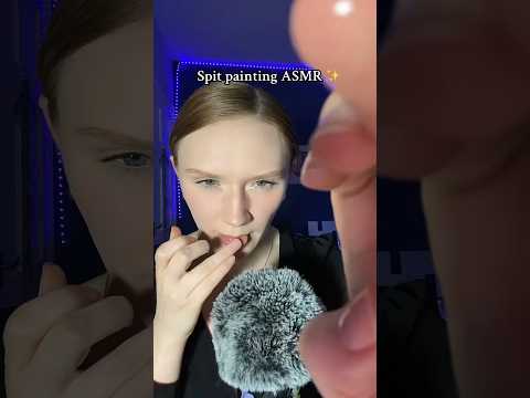👅ASMR ✨ You can find longer version on my channel🫶##spitpainting#mouthsounds#tingles