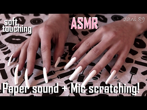 💤 ASMR 🖤 paper sound + mic scratching with soft touches! ✶ So tingly! 😴