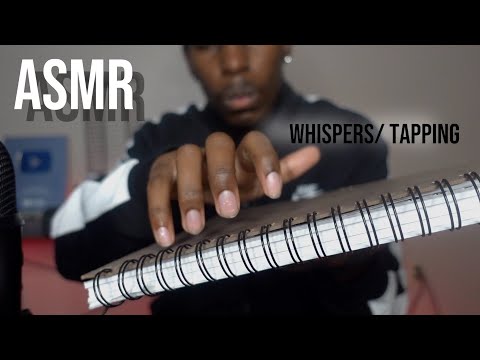 [ASMR] Sketchbook tapping/scratching & whispers