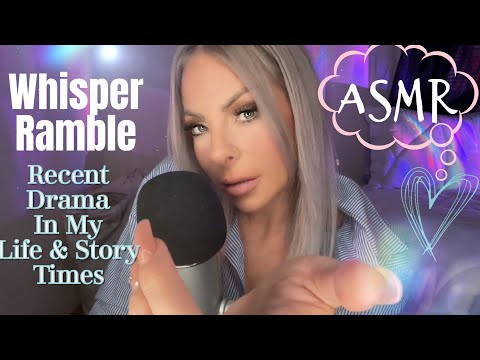 Comforting ASMR Whisper Ramble | Whispering In Your Ear Till You Fall Asleep | Recent Life Drama