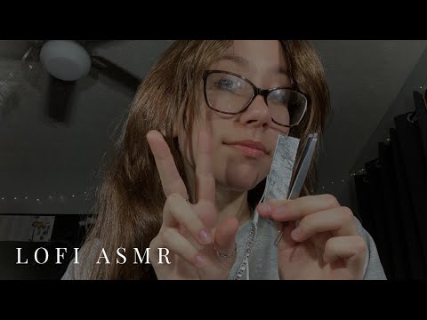 personal attention w/ gum chewing (plucking, examining, clipping, etc.) *lofi asmr*