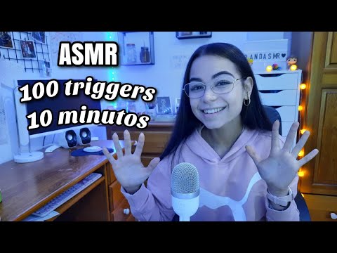 ASMR 100 TRIGGERS EN 10 MINUTOS!🤯 | ASMR en español | ASMR para dormir | Pandasmr