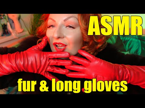 ASMR: long red gloves and fur