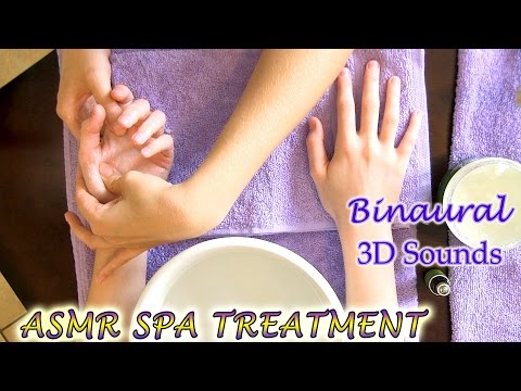 Binaural ASMR Spa Treatment & Hand Massage Skincare products, Softly Spoken & Whispers