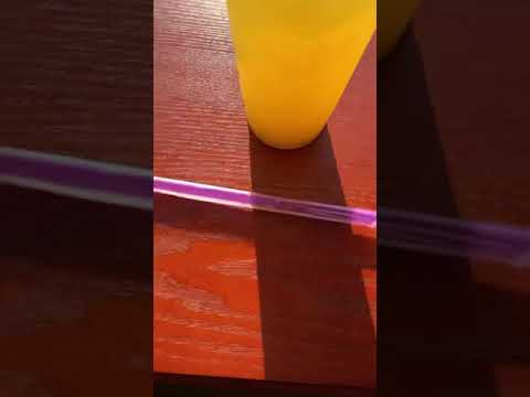 Crinkly Plastic Straw and Puncturing a Tea Cup ASMR { #ASMR #short #shorts }