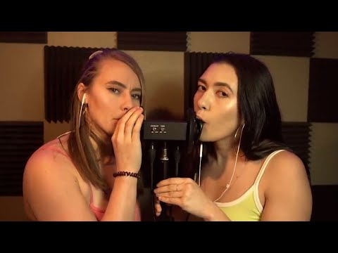 ( ASMR ) DOUBLE TROUBLE EAR LICKING - Sage and Muna ASMR