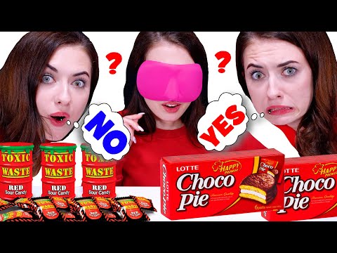 Yes or No ASMR Food Challenge #4 | Only Red Color | Eating Sounds LiLiBu