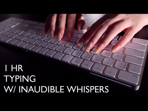 |BACKGROUND ASMR| Keyboard Typing with Inaudible Whispers for Studying, Sleeping, Relaxing, & Gaming