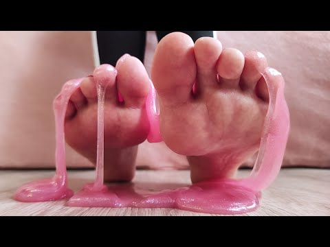 ASMR BEST FOOT SLIME MASSAGE / Feet Triggers and Tingles