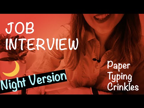 [Night Version🌙] ASMR Job Interview Role Play 📋