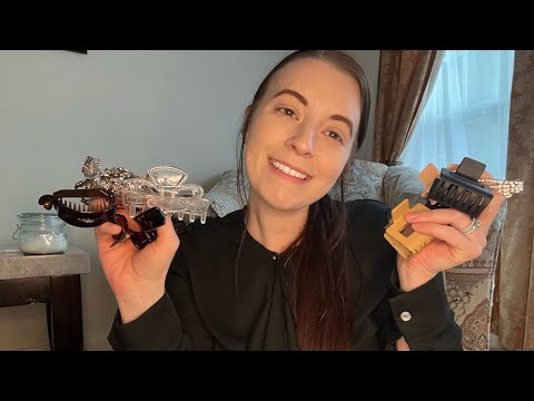 ASMR Role Play: Putting Clips In Your Hair (real hair sounds)