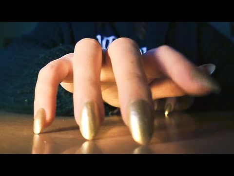 ASMR | Ear to Ear Table Tapping & Scratching with Long Nails [mildly fast and aggressive + lofi]