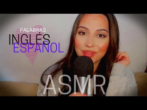 Palabras Random de Inglés a Español | ASMR CHILE/ESPAÑOL (whispers + water sound & ear massage)