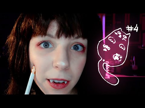 ASMR Vampire BFF roleplay - sketching some cute cats for you on paper