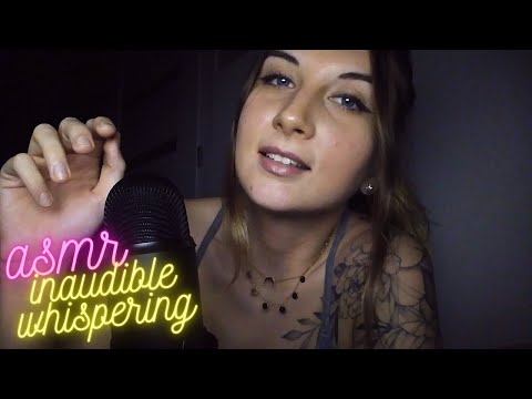 ASMR| INAUDIBLE WHISPERING, GUM CHEWING & HAND MOVEMENTS 💤