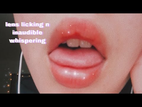 Lens Licking With Inaudible Whispers 👅 ASMR