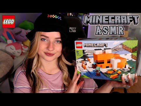 ASMR 🧩 Building my First Lego Set EVER! 🧩 Minecraft Fox Lodge (Sleepy Sounds & Soft Speaking)