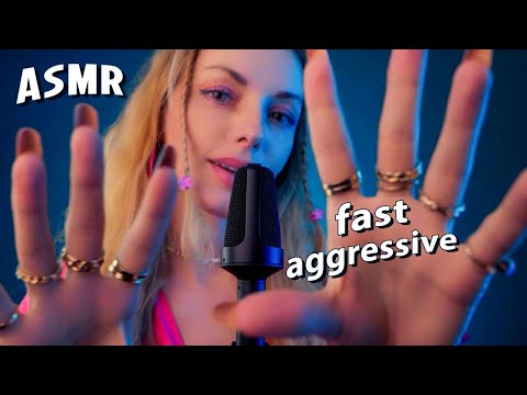 ASMR Fast Aggressive Pure UpClose Mouth Sounds, Nail Scratching, Hand Movements ASMR