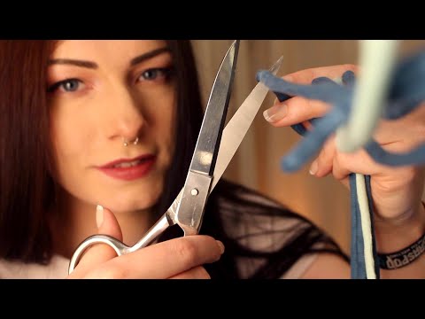 ASMR Snipping Away Negative Thoughts (cutting, brain massage, detangling for anxiety)