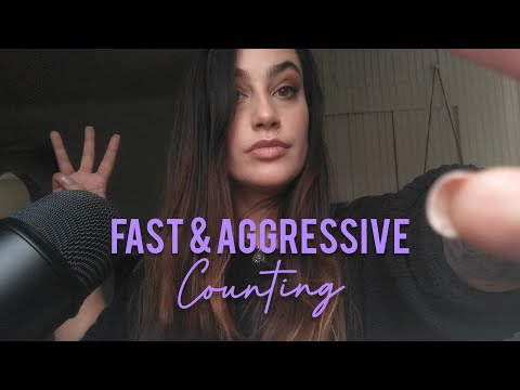 ASMR Fast & Aggressive Counting (with lots of tapping, scratching, and hand sounds)