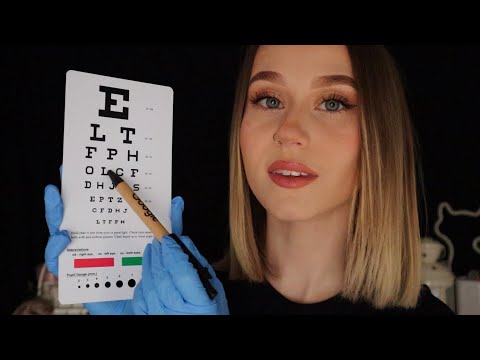 ASMR Dark Room Eye Exam 👁✨ Whispered, Flashlight, Eye Chart