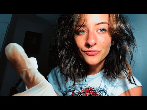 ASMR chaotic + loving fast medical touching 🧤💚