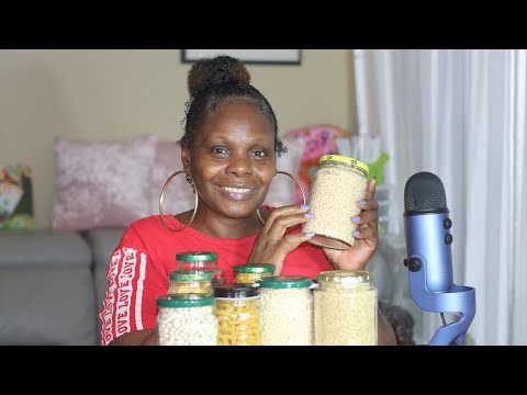 JAR TAPPING FULL OF DRY FOOD ASMR CHEWING GUM