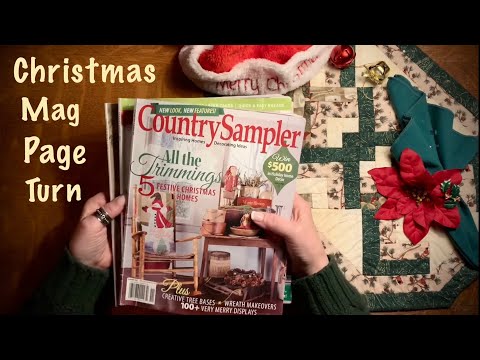 ASMR Super crinkly/ Gentle page turning (No talking) Water damaged Christmas magazines