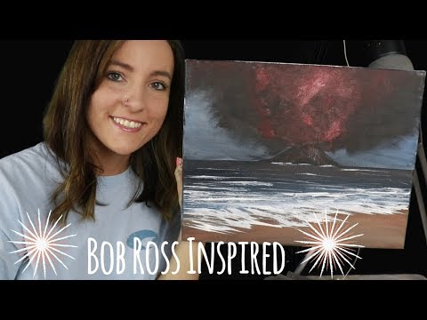 Volcano Beach Painting | Acrylic on Canvas
