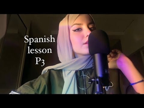 #asmr teaching you spanish p3 بعلمك اسباني .