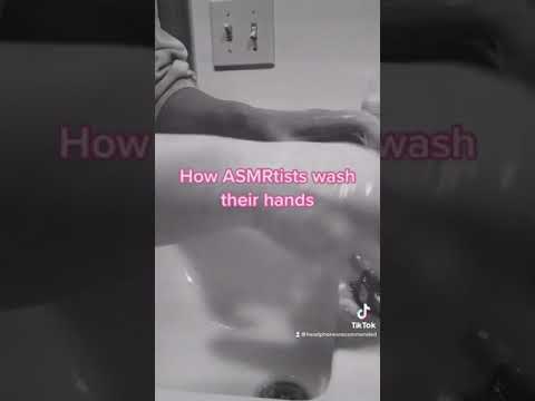 How ASMRtists wash their hands #short