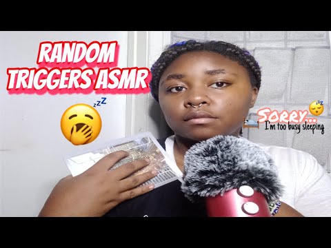 ASMR ~ Random Triggers ~Tapping ,Mouth Sounds, Trigger Box, & Brushing
