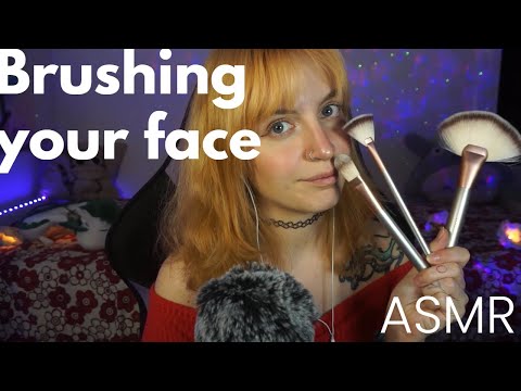Brushing your face 🖌️ ASMR ESP&EN | Hakkune