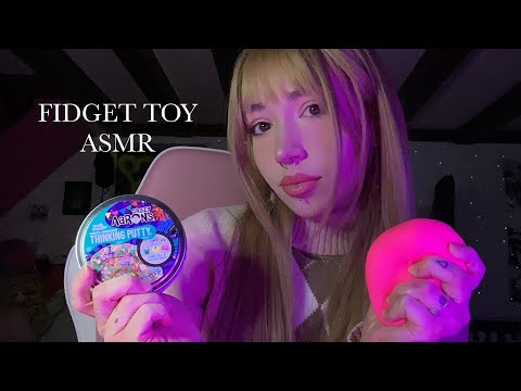 Fidget Toys and Putty ASMR | Sticky Sounds, Tapping, Scratching, Whispering, Rambling