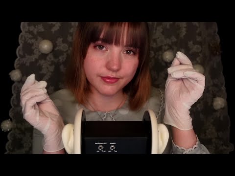 ASMR 💤 Latex Gloves 💤 Finger flutters, Ear touching and Ear cupping 💤