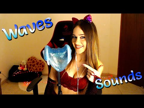 ASMR Waves sounds💙, Water balls sounds (99% NO TALKING) for Relaxation or Sleep