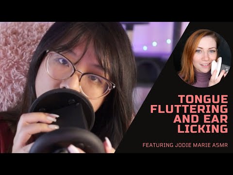 ASMR Tongue Fluttering Mainly and Some Ear Licking | Featuring Jodie Marie ASMR
