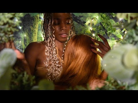 Goddess of Nature MAGICAL MASSAGE 🌱Hair play, Energy cleansing, Back Tracing, Scalp, ASMR for SLEEP