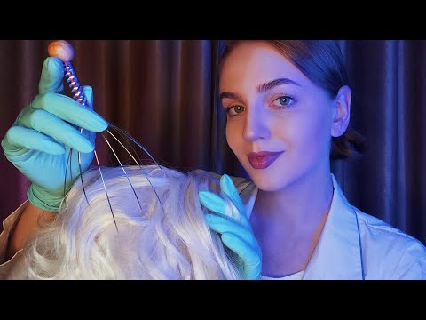 АСМР Осмотр и Массаж Кожи Головы • ASMR Scalp Exam and Head Massage