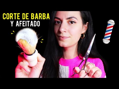 ASMR español CORTE DE BARBA Y AFEITADO! Roleplay Barberia (soft spoken)