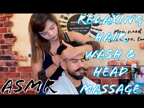 ASMR | Female Barber Head Massage | Insomnia Therapy By Chinki #asmrmassage #asmr,