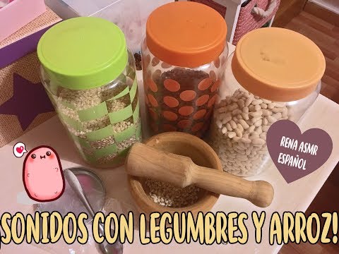 [Rena] ASMR Español - Sonidos con legumbres y arroz ♥
