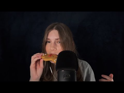 Eating a Gingerbread Biscuit - ASMR Mouth Sounds + Whispering