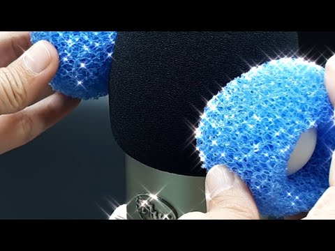 5 Minutes ASMR Scratching Microphone with Blue Laundry Ball