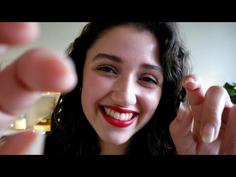 ASMR Face Tapping | Textures, Whispers, & Tongue Clicking